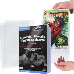 BCW Current Comic Book Top Loaders – 20 ct | Premium PVC Holders for Modern Comics | Crystal Clear Protection for Single Issues | Display, Store, Ship with Confidence | Comic Book Toploader Rigid