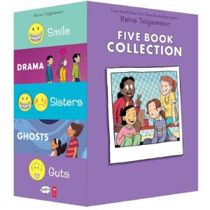 Raina Telgemeier Collection Box Set (Smile, Drama, Sisters, Ghosts, Guts)