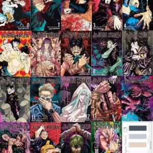 Jujutsu Kaisen Manga Series (Volume 0-18) 19 Books Collection Set by Gege Akutami & Juliet Music Magnetic Bookmarks