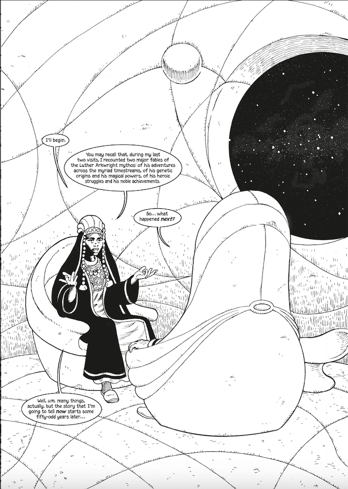 A woman tells the final adventure of Luther Arkwright.