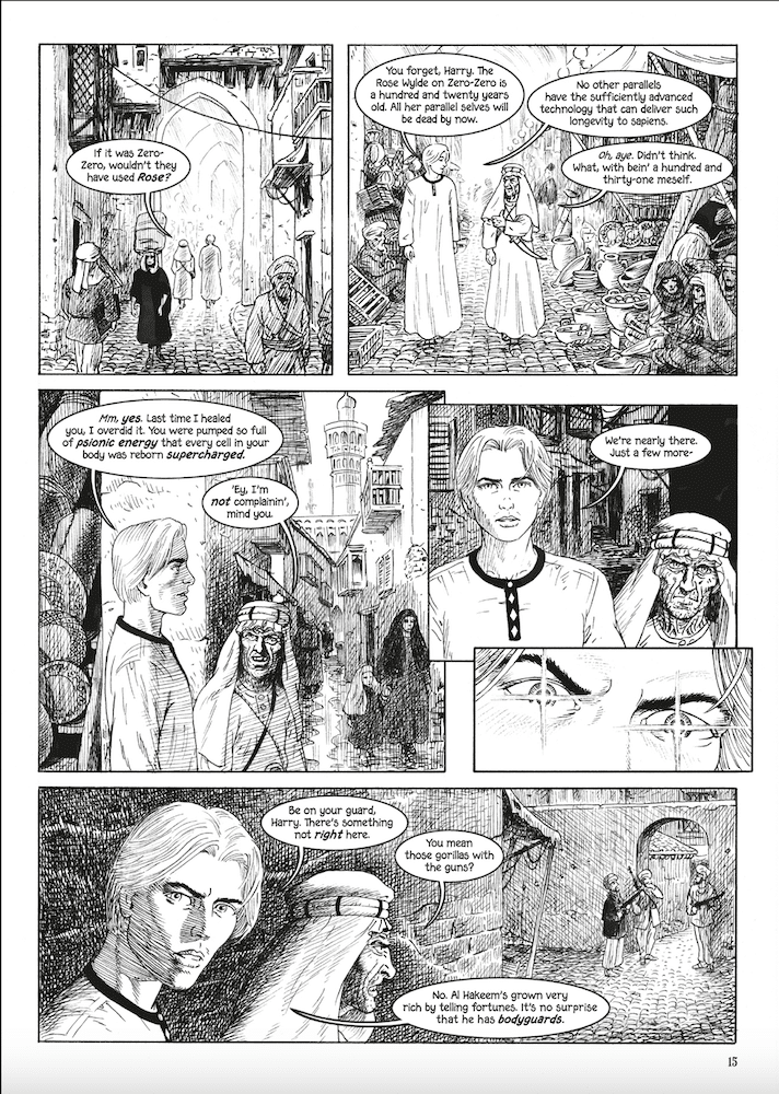 Luther and Harry Fairfax explore an Middle Eastern city