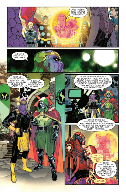 Doom and Baron Zemo, bffs plan for a better and brighter future through racism!