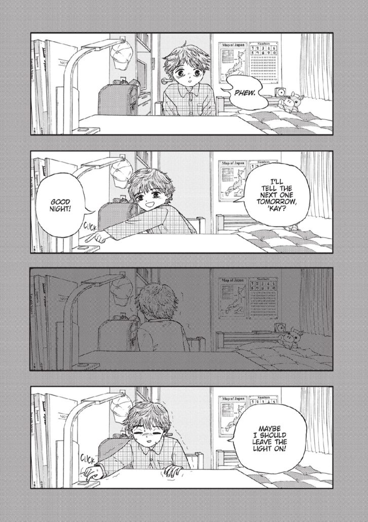 a little boy talking to a camera gets ready to crawl into bed and decides to leave the lights on as he sleeps