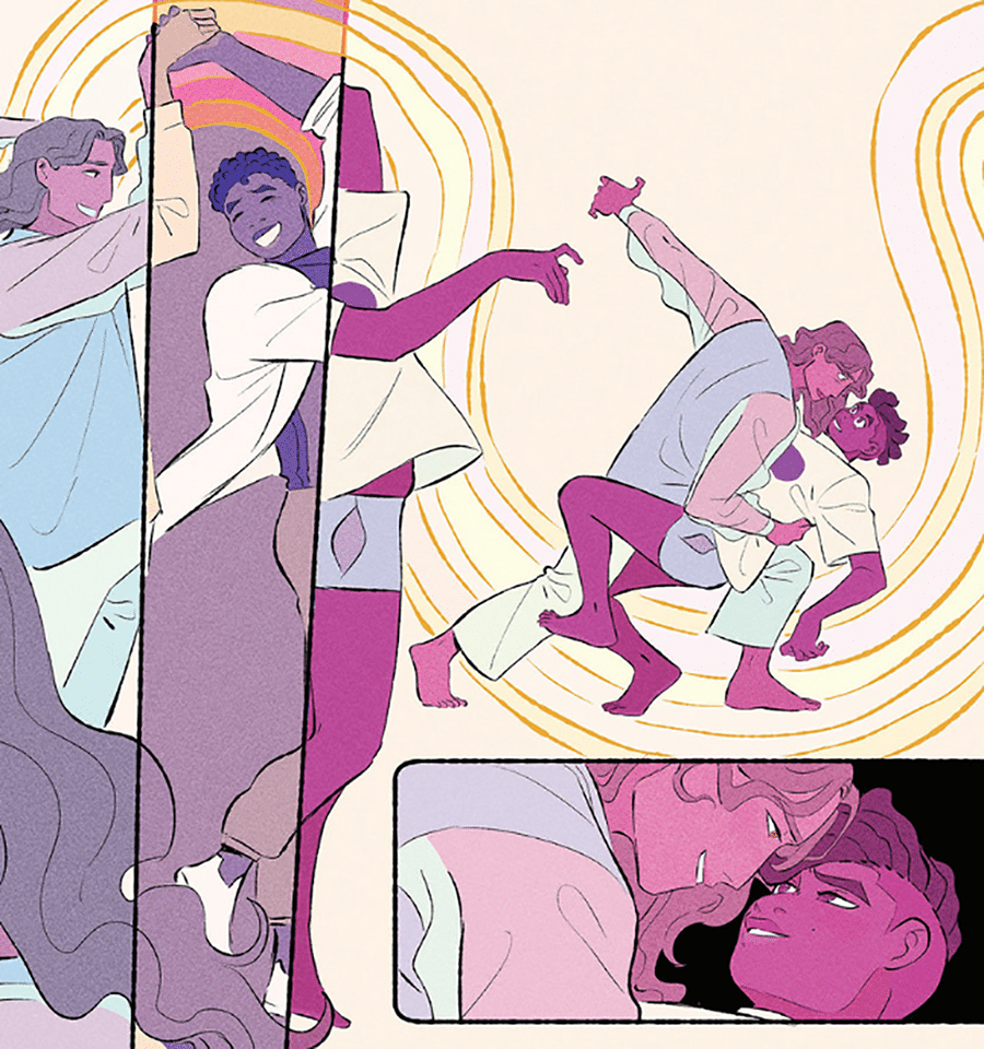 Oberon dances with Kon.