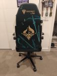 Posterior view of final product Secretlab Genshin Impact collab