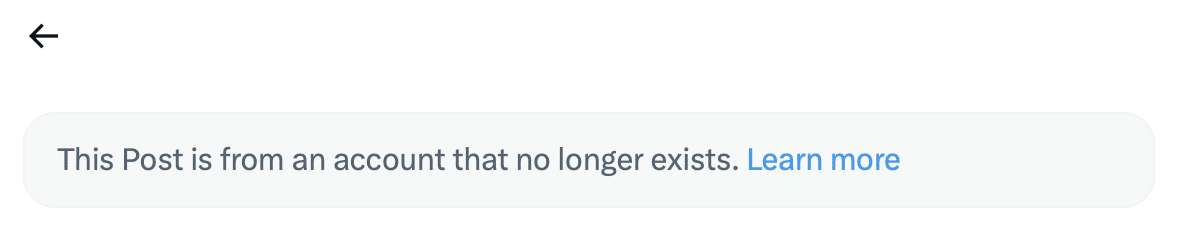 Confirmation that this Mantella's account was deleted