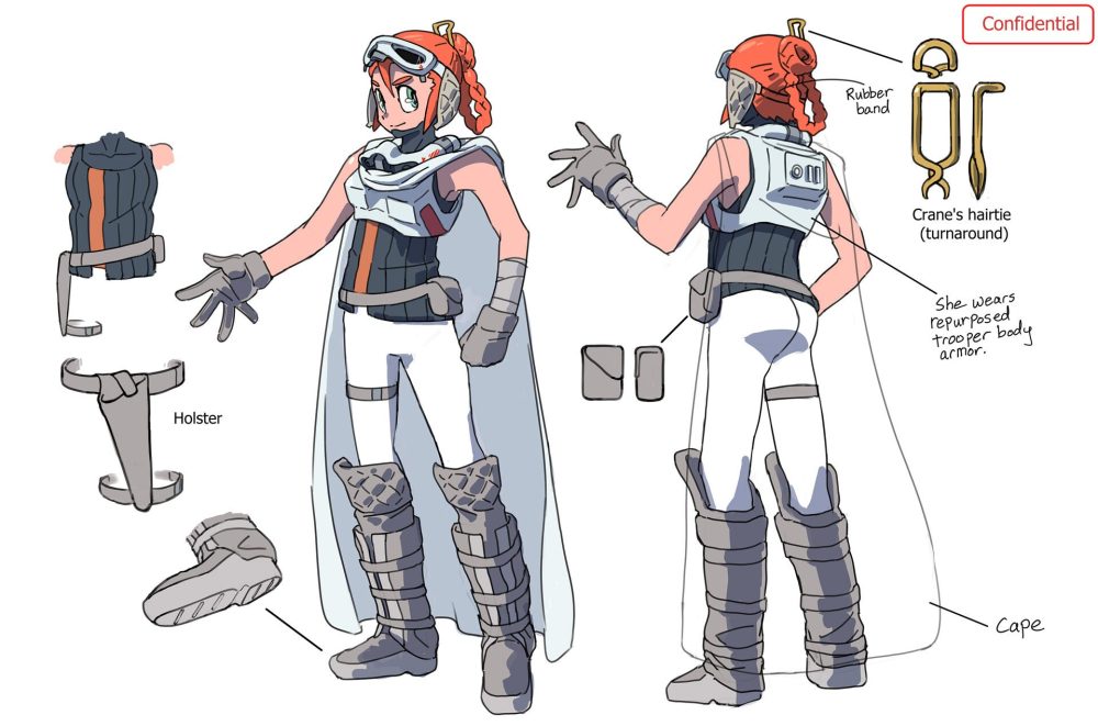 Song of Four Wings character design sheet