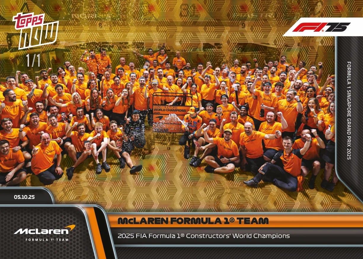 McLaren Formula 1® Team - 2025 Formula 1® Topps NOW® - Card 66 - PR: 2634
