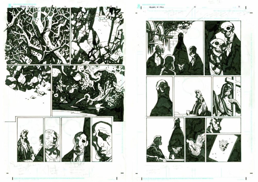 Hellboy in Hell preview art